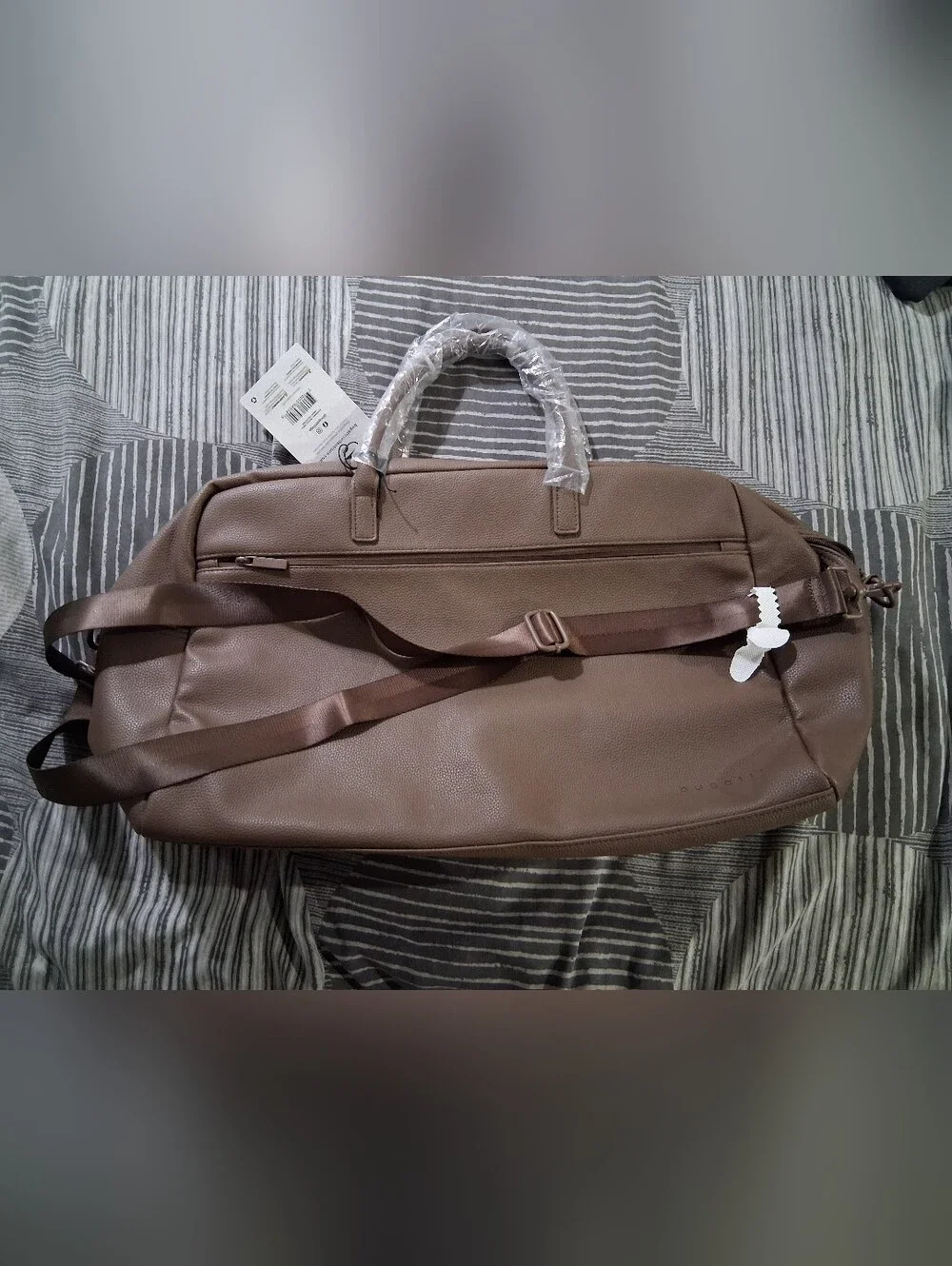 Bugatti Brown Leather Duffel Bag